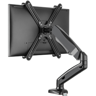 Brateck北弧无孔电脑显示器支架免打孔曲面屏屏幕支架17 24 27寸