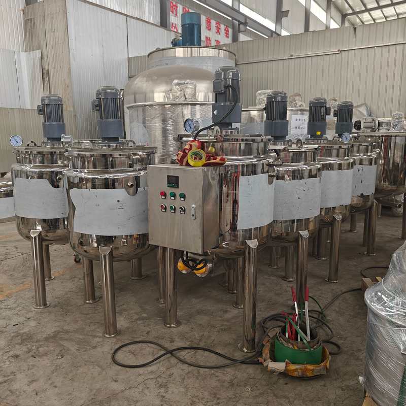 不锈钢电加热液体肥搅拌机尿素反应釜夹层锅河北日化搅拌罐