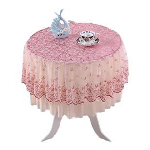大小圆桌布新款欧式蕾丝圆餐桌布家用酒店全包圆形茶几盖巾布通用
