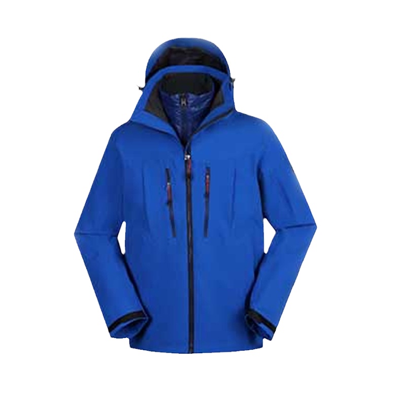 探路者羽绒冲锋衣男三合一可拆卸外套春秋户外防风男士登山服女