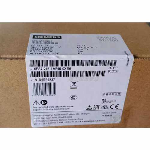 议价6ES7215-1AF40-0XB0西门子原装CPU 1215 FC模块6ES72151AF400