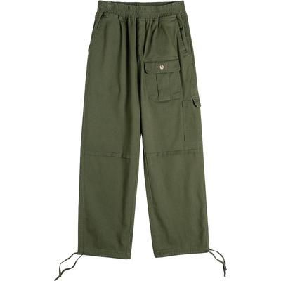 束脚松紧腰工装裤休闲九分女裤