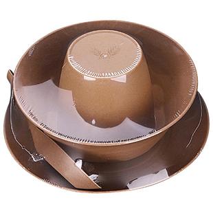 一次性碗筷套装杯碗盘勺筷子组合塑封食品级稻壳四件套结婚酒席用