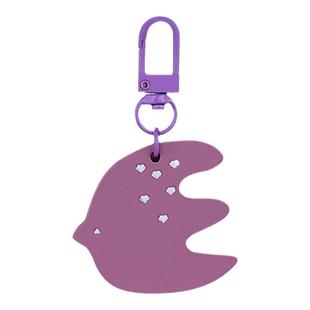 简约真皮飞鸟汽车钥匙扣挂件创意卡通包包挂件钥匙挂链车用钥匙扣