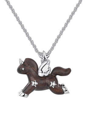 FWISH飞未夕 实木小马项链设计师款节日礼物新品马年