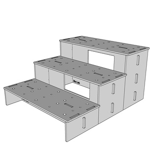 模型亚克力展示台阶支架200长 超像可动SHF圣斗士JoJo圣衣神话