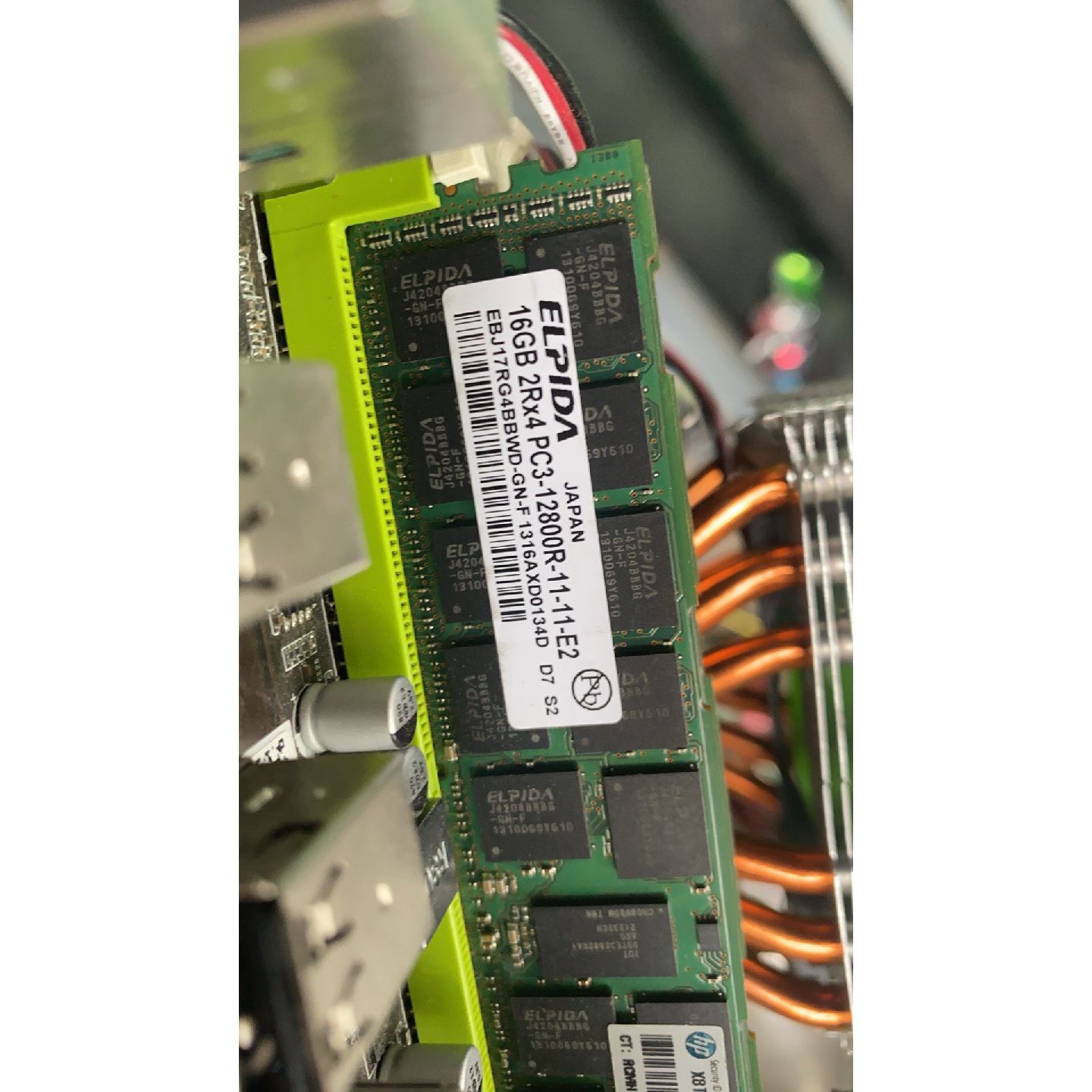 议价二手拆机尔必达ELPIDA DDR3服务器内存条 16GB