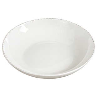 雅诚德菜盘纯白骨瓷餐具25新款轻奢高级深饭汤盘鱼盘乔迁家用盘子