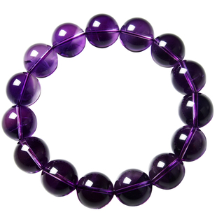 天然巴西珍藏级紫水晶手串女乌拉圭紫水晶手链九紫离火一图一物