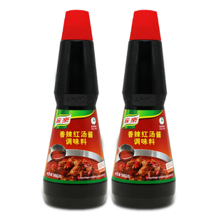 家乐香辣红汤酱980gx6瓶海鲜大咖炒菜凉拌川湘菜香辣调味料免邮