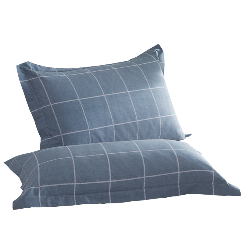 100%纯棉斜纹枕套一对装48*74cm全棉枕芯套单人学生枕头套特价