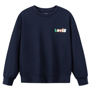 【新年马年】李维斯男童红色卫衣加绒儿童套头衫2026拜年过年衣服