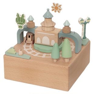 木质音乐盒发条八音盒女生生日礼物童话云和新年礼物创意高级礼品