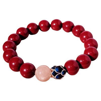 天然原矿朱砂手串闺蜜高级感轻奢转运珠女本命年静心紫金砂手链