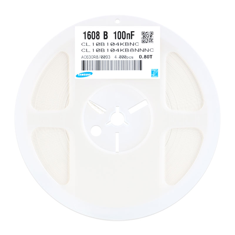 原装正品0603贴片电容50V 100NF ±10% X7R CL10B104KB8NNNC 50只