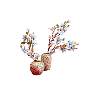 中式高级感结婚装饰晨袍帷幔仿真玉兰花套装婚房布置婚礼喜庆背景