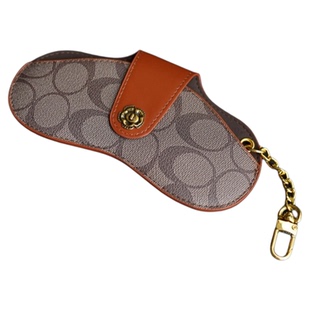 时尚便携式眼镜盒收纳袋包挂件复古山茶花男女近视眼镜墨镜保护套