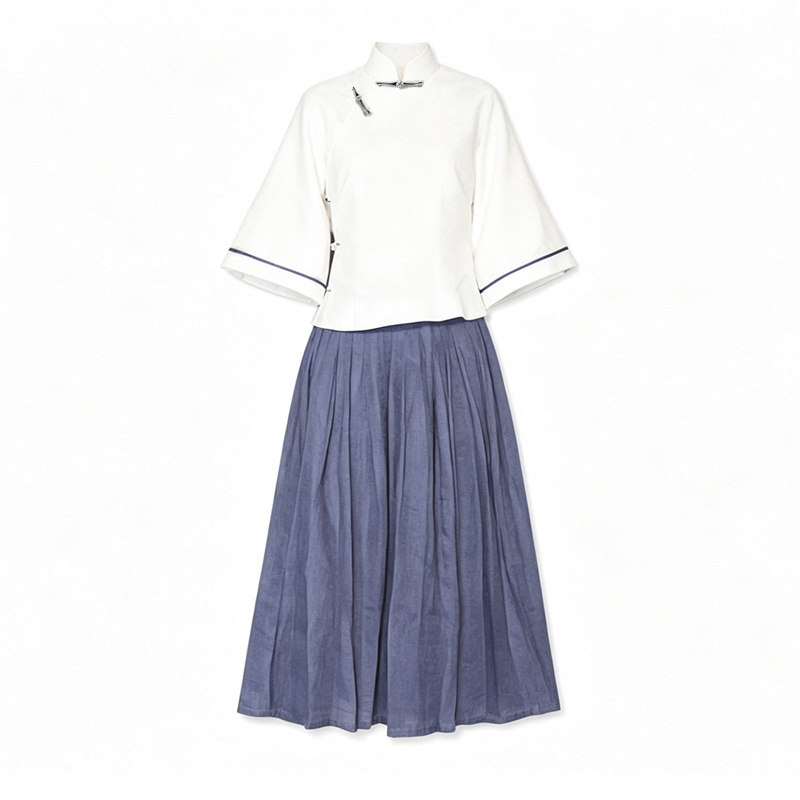 民国风女装合唱演出服高初中小学生朗诵演讲服五四青年服表演服
