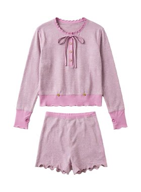 朵朵可可秋冬女薄绒女套装家居服