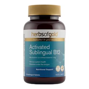 现货仓 澳洲HerbsofGold和丽康维生素B12甲钴胺75粒补充神经营养