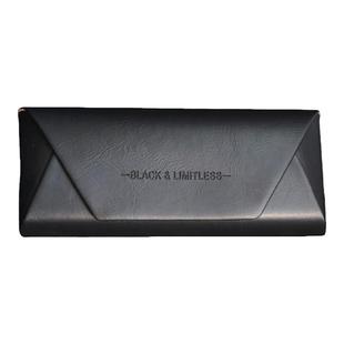 时尚眼镜盒简约高级皮质手工PU皮抗压黑色近视墨镜收纳盒眼镜盒子