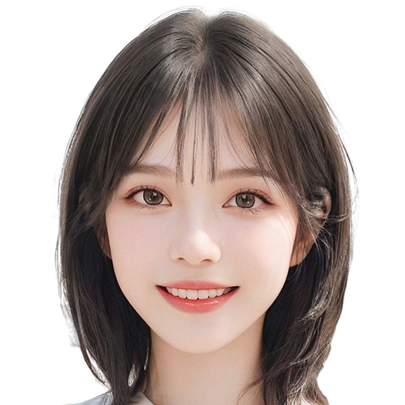 假发片女自然前额轻薄刘海头顶假发真发全真人发空气假刘海补发片