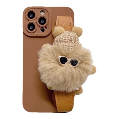 适用苹果17promax卡通斜挎手机壳