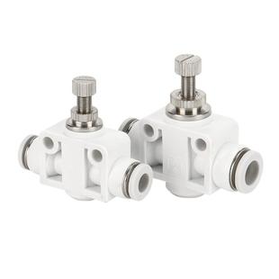 LSA管道节流阀气动气管快插直通限流限速阀LSA-4/6/8/10/12调速阀