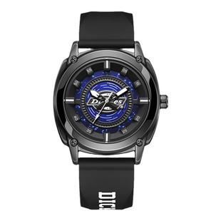 Dickies手表男流沙星空运动风学生情侣腕表防水夜光硅胶石英表女