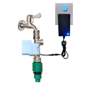 电磁阀电控水龙头自动浇花器灌溉控制器有压阀智能放水阀加水开关