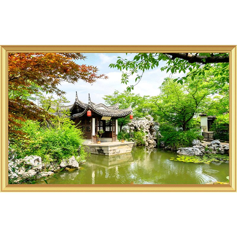 包厢客厅防水自粘定制假窗装饰画