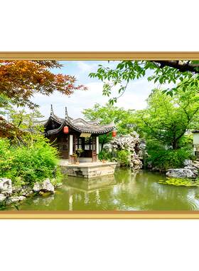 包厢客厅防水自粘定制假窗装饰画