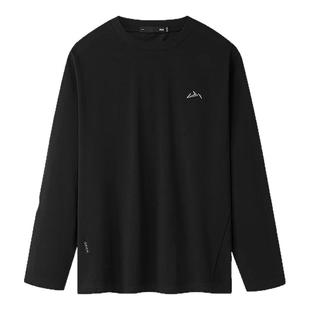 HLA/海澜之家山不在高系列25秋季新圆领纯色打底衫白长袖T恤男装