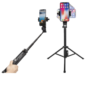 云腾1688自拍杆三脚架一体蓝牙拍照遥控器自牌直播支架旅行户手持vlog拍摄视频摄影手机散热器自拍三角架加长