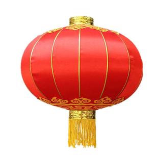 大红灯笼定制印字春节欢度佳节植绒绸布铁口大门户外防水广告灯笼