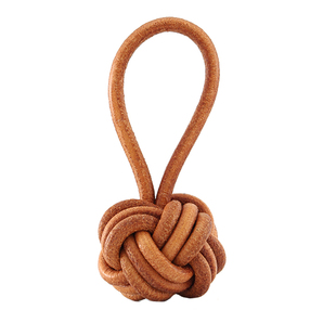 B家同款 真皮编织球 钥匙扣挂饰牛皮绳三股编手工DIY皮革饰品6969