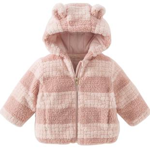 戴维贝拉女童冬装连帽棉服2026新款儿童棉衣宝宝夹棉保暖外套童装
