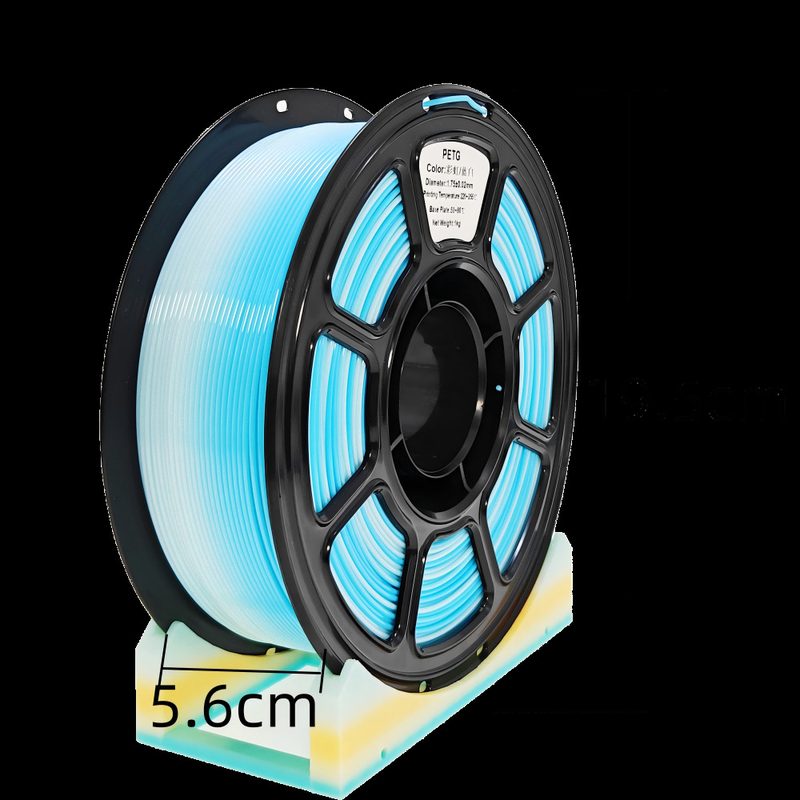 PETG3D打印耗材渐变彩虹蓝环保定制材质1.75mm白打印机FDM外贸AMS