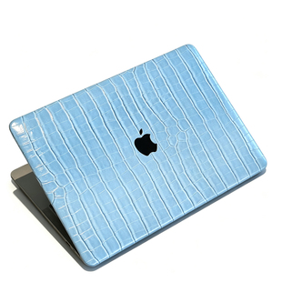 SHELL丨适用于Macbook保护壳华为原创笔记本2026新款蓝色鳄鱼纹皮革macbookair13Neo时尚Pro14M4寸16/15寸Max