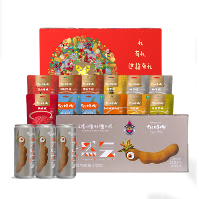 猫哆哩果汁加果糕礼盒饮料零食