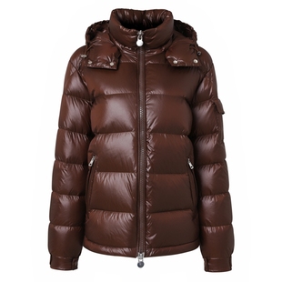 超牛货 巨保暖 美拉德色系maya明星男女同款白鹅绒加厚连帽羽绒服