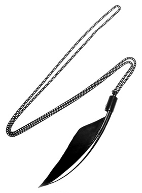 黑鸟原创羽毛项链潮酷男女嘻哈长潮玩潮搭时尚个性设计小众感简约