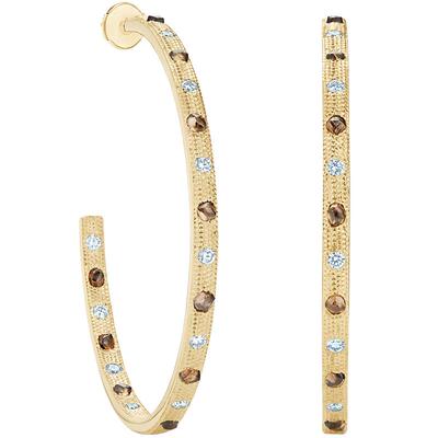 DeBeers戴比尔斯黄金钻石耳环