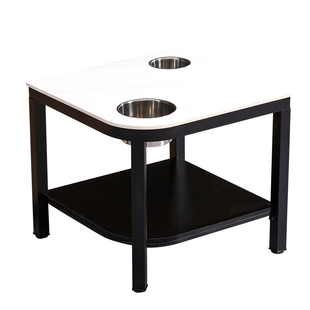 麻将机茶水架茶楼棋牌室茶几房间麻将桌馆专用高档岩板实木小边几