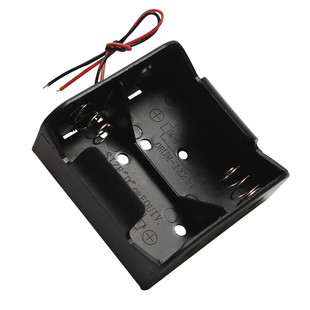 二节一号电池盒 可装2节1号电池 带连接线 热水器 灶具1号2节无盖