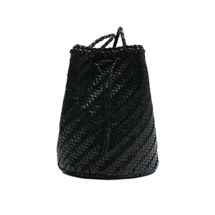 韩国直邮dragon diffusion法式菜篮子单肩包牛皮编织水桶包8838