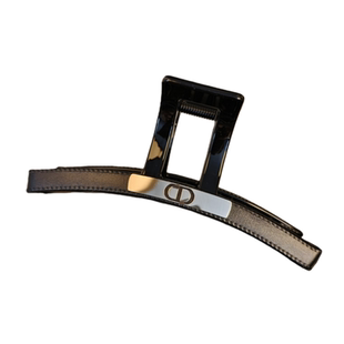 简约气质皮质发夹女金属扣方形大号抓夹百搭高级感ins发量多发卡