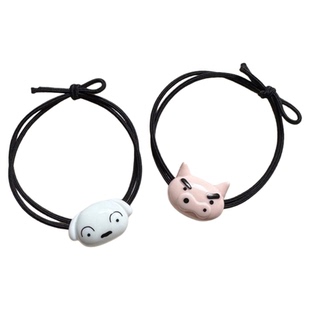 卡通蜡笔小新小猪发绳搞怪可爱头绳情侣少女手链皮筋男友森系发圈