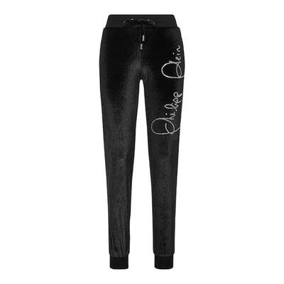 PHILIPP PLEIN 女士经典签名绒面束脚运动裤