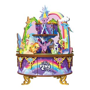 小马宝莉友谊赞歌DIY音乐图鉴礼盒 独家限定款 友谊城堡拼插旋转八音盒 孩之宝官方授权 送小朋友女孩生日礼物节日礼物